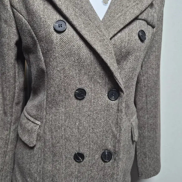 [BUNJANG] Herringbone Double Button Jacket and Pants Set / 헤링본 더블 버튼 자켓 + 바지 세트
