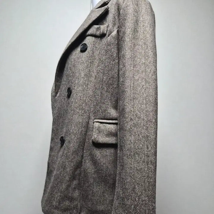 [BUNJANG] Herringbone Double Button Jacket and Pants Set / 헤링본 더블 버튼 자켓 + 바지 세트