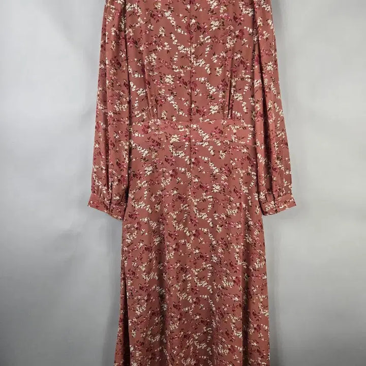 [BUNJANG] Chicline L Pink Floral Chiffon Wrap Long Dress / [무료배송]시크라인 L 여성 플라워 쉬폰 랩 롱 원피스 핑크