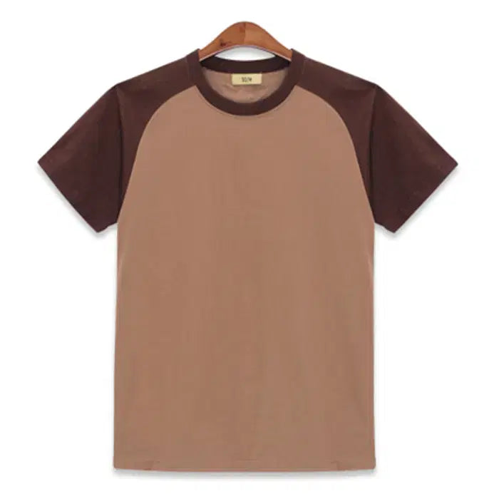 [BUNJANG] Unbranded 20-Count Cotton Dark Beige T-Shirt (XL) / [창고정리새제품] 면20수 142진베이지 100(XL) 반팔티 새제품