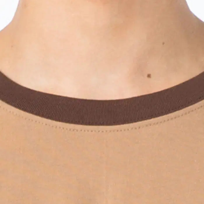 [BUNJANG] Unbranded 20-Count Cotton Dark Beige T-Shirt (XL) / [창고정리새제품] 면20수 142진베이지 100(XL) 반팔티 새제품