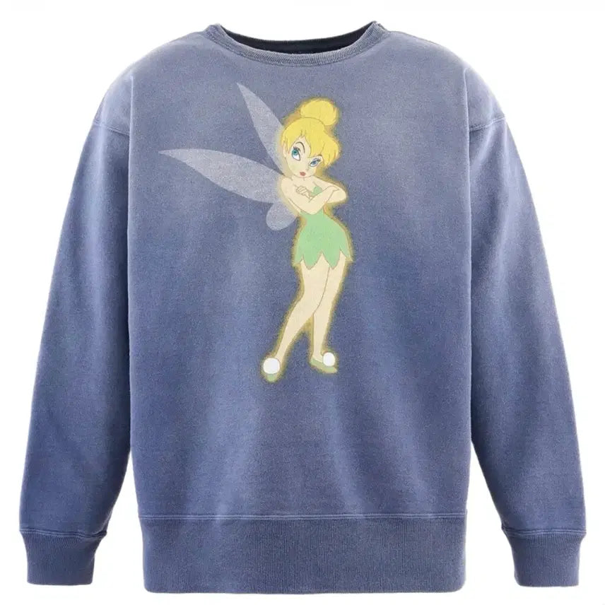 [BUNJANG] Saint Michael x Disney Tinkerbell Crewneck XXL / [XXL] 마지막한장*세인트 미카엘 x 디즈니 26ss 팅커벨 크루넥