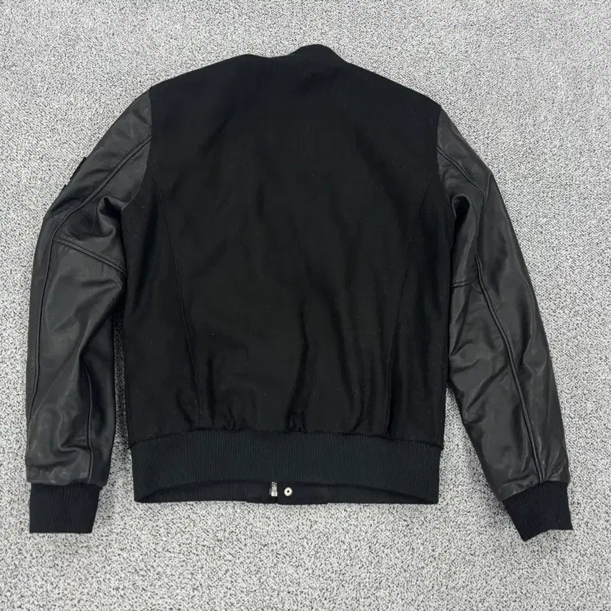 [BUNJANG] American College Leather Varsity Jacket / 아메리칸콜리지 레더 바시티