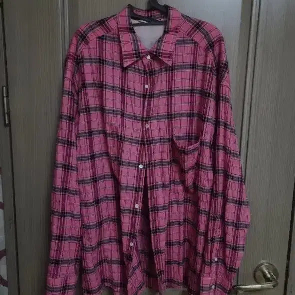 [BUNJANG] Mim The Wardrobe Mixberry Pink Check Shirt Size 2 / 밈더워드로브 믹스베리 핑크 체크 셔츠 2사 옴브레 노운 브랜디드 아르반깔