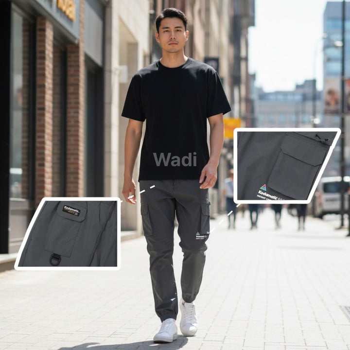 [BUNJANG] Kodak Kodamatic Multi-Pocket Stretch Jogger Pants Charcoal / [코닥] 코다마틱 멀티포켓 스트레치 조거 팬츠 차콜