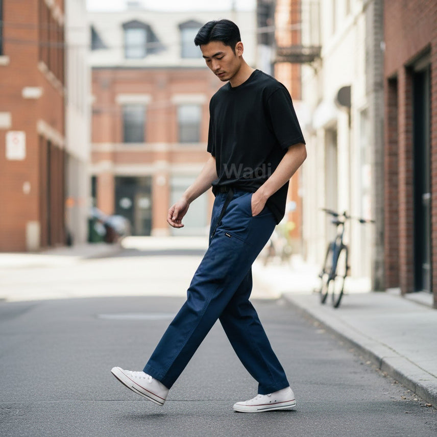 [BUNJANG] Kodak Tapered Pants Navy / [코닥] 미니포켓 테이퍼드 팬츠 네이비