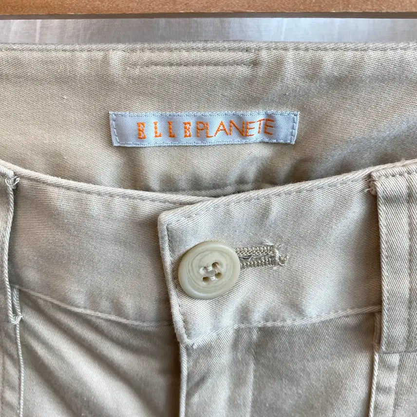 [BUNJANG] ELLE Beige Cargo Straight Pants (24) / ELLE 베이지 카고 스트레이트 팬츠(24)