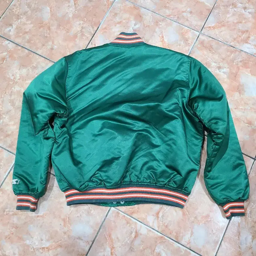 [BUNJANG] Starter Miami Hurricanes Green Jumper / 스타터 마이애미 허리케인즈 그린 점퍼
