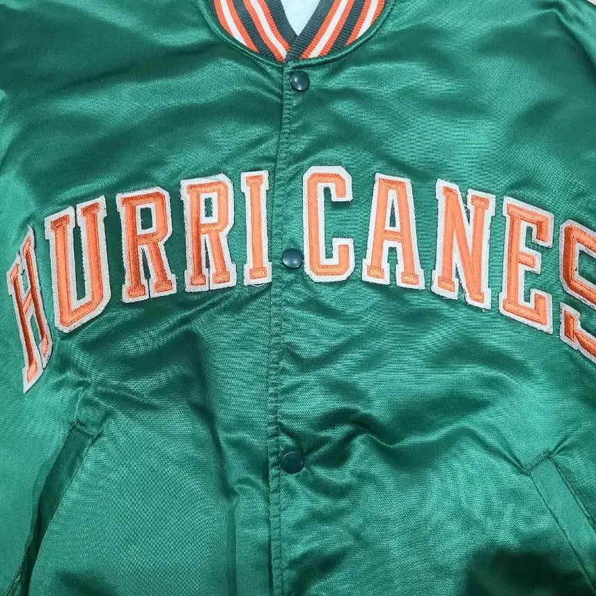 [BUNJANG] Starter Miami Hurricanes Green Jumper / 스타터 마이애미 허리케인즈 그린 점퍼