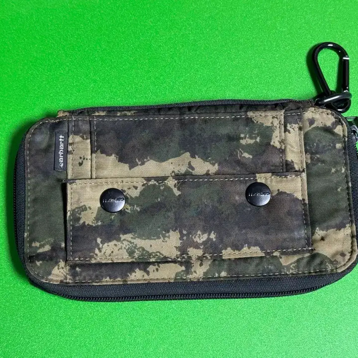 [BUNJANG] Carhartt Camouflage Zipper Long Wallet with Keyring / 칼하트 장지갑 키링
