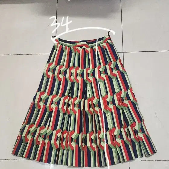 [BUNJANG] Gucci Colorblock Long Skirt / Prada Jacket / 구찌 컬러블록 롱스커트 44/ 프라다재킷 44