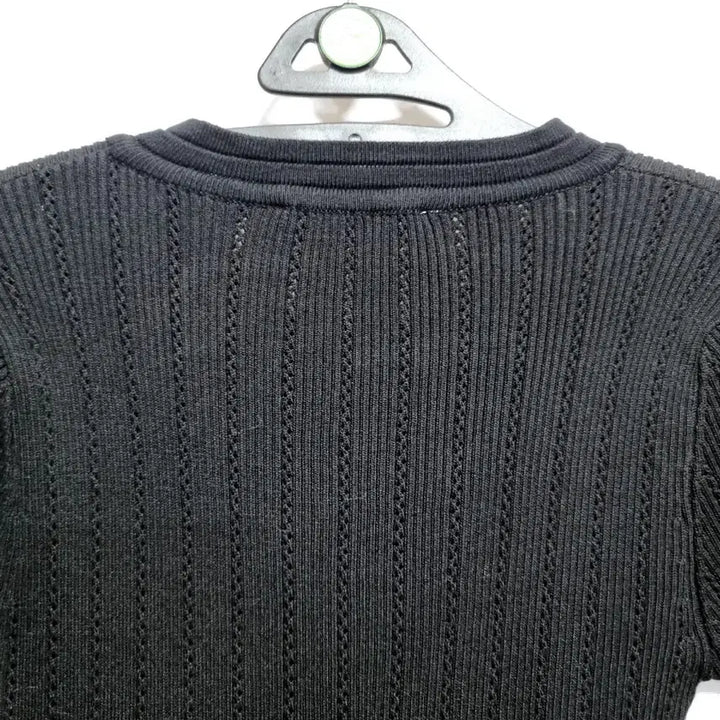 [BUNJANG] ZARA Gold Button Black Knit Dress S / 자라 금장 버튼 블랙 니트 원피스S