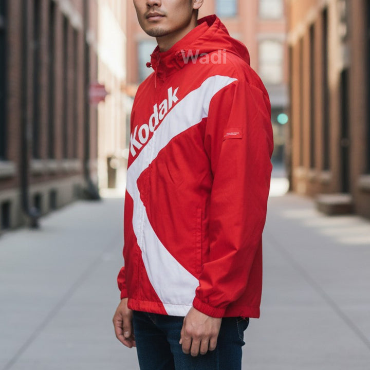 [BUNJANG] Kodak K-Stand Neck Jacket Red / [코닥] 케이 스탠넥 자켓 레드
