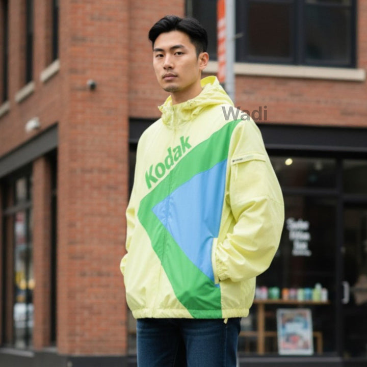 [BUNJANG] Kodak Stand-Neck Jacket Lime / [코닥] 케이 스탠넥 자켓 라임