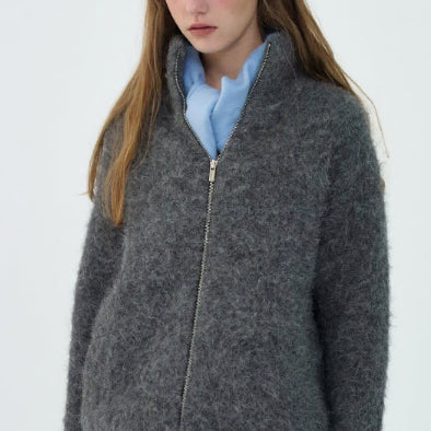 [BUNJANG] Ribbon Light Kaia Zip-up Knit / [리본빛] Kaia Zip-up Kint 카이아 집업 니트