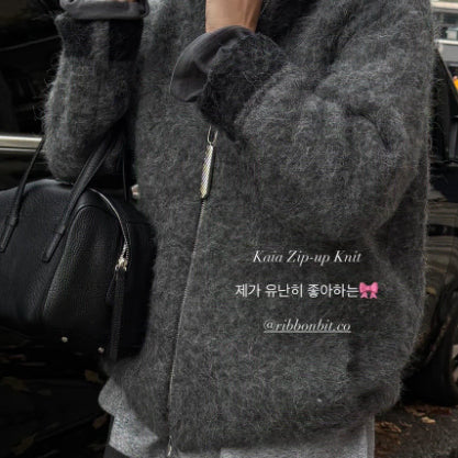 [BUNJANG] Ribbon Light Kaia Zip-up Knit / [리본빛] Kaia Zip-up Kint 카이아 집업 니트