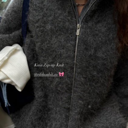 [BUNJANG] Ribbon Light Kaia Zip-up Knit / [리본빛] Kaia Zip-up Kint 카이아 집업 니트