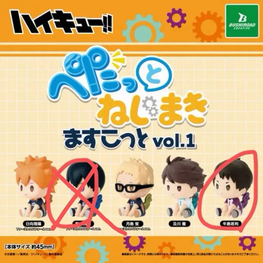[BUNJANG] Haikyuu Ushijima Wind-Up Gacha Figure / 하이큐 태엽 가챠