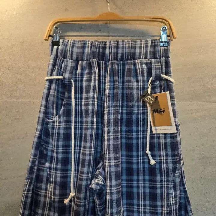 [SOLD OUT] ss템. M4 체크 와이드 밴딩 팬츠. 새거.
