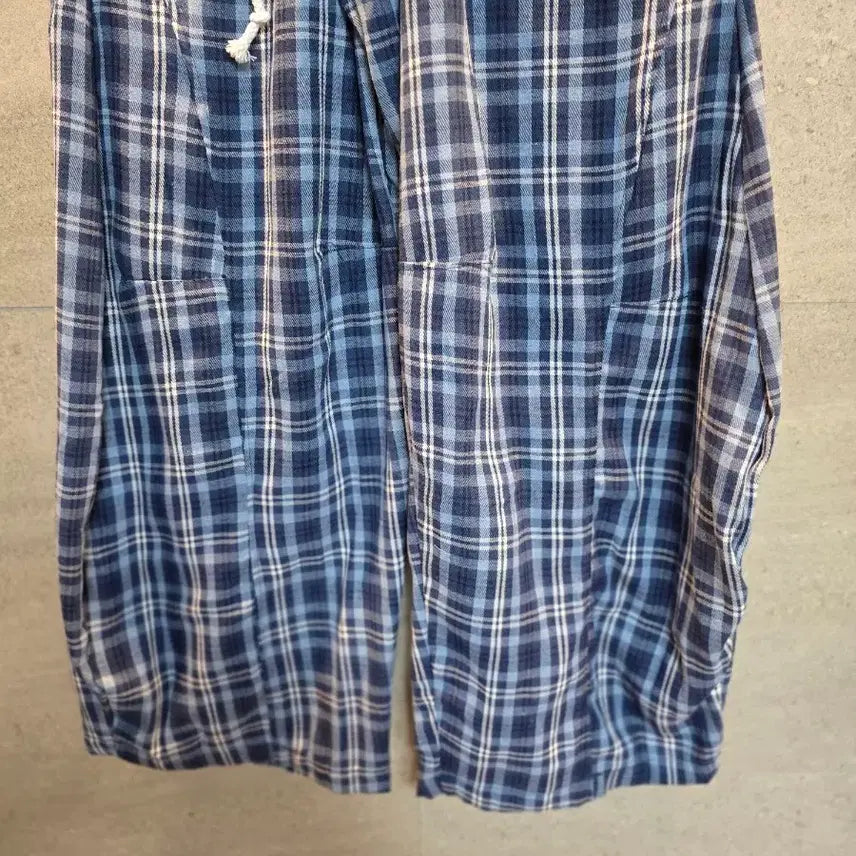 [SOLD OUT] ss템. M4 체크 와이드 밴딩 팬츠. 새거.