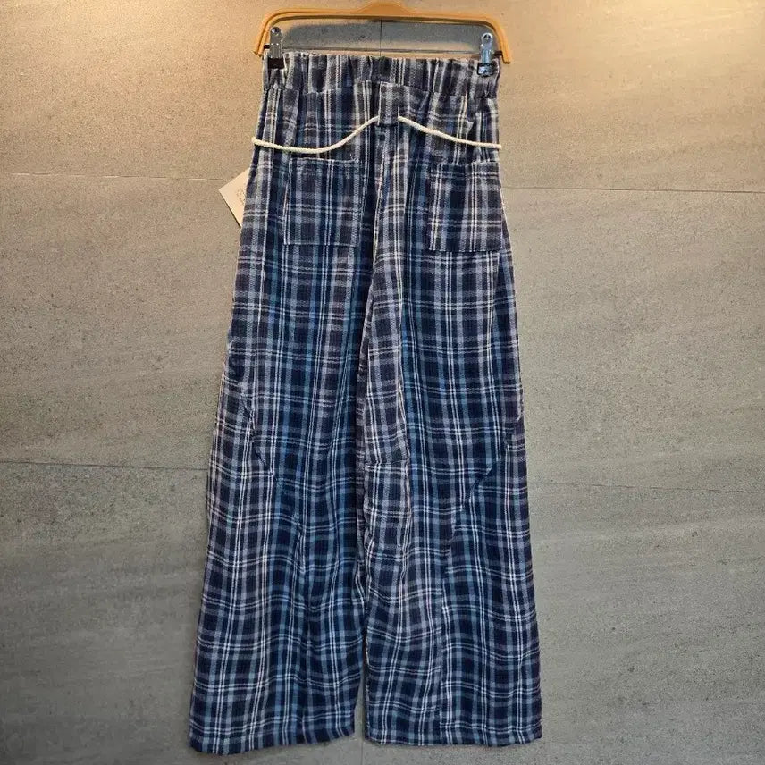 [SOLD OUT] ss템. M4 체크 와이드 밴딩 팬츠. 새거.