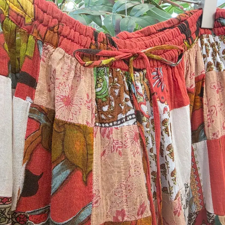 [BUNJANG] Patchwork Floral Long Skirt / 패치워크 플라워 롱 스커트