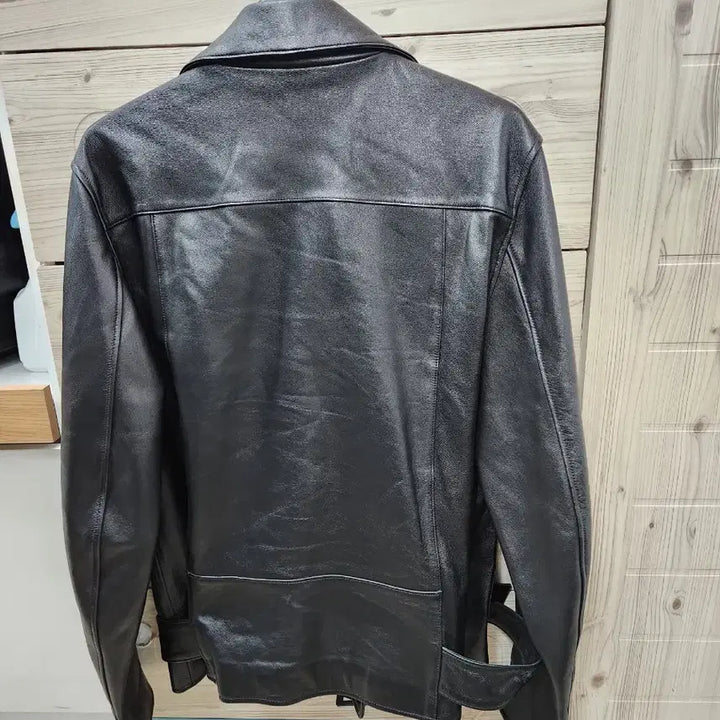 [BUNJANG] Easybusy Black Leather Rider Jacket - XL / 이지비지 블랙 가죽 라이더 자켓 XL