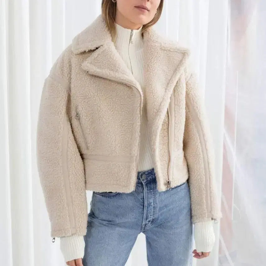 [BUNJANG] &amp; Other Stories Shearling Jacket (Ivory) - 36 / 앤아더스토리즈 시어링 자켓 36