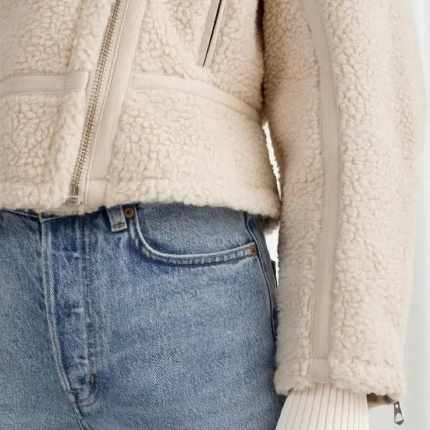 [BUNJANG] &amp; Other Stories Shearling Jacket (Ivory) - 36 / 앤아더스토리즈 시어링 자켓 36