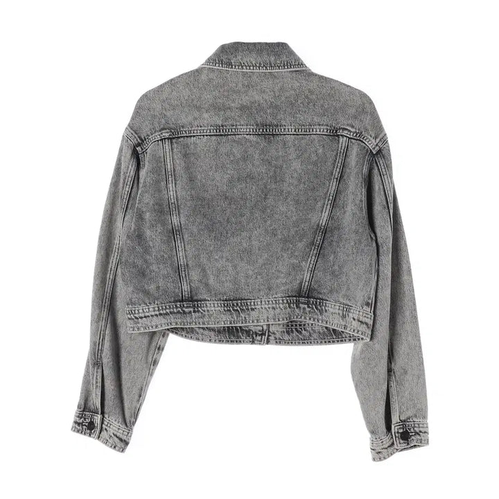 [BUNJANG] AllSaints 21SS Washed Crop Denim Jacket Gray / 올세인츠 21SS 워싱 크롭 데님 재킷 그레이