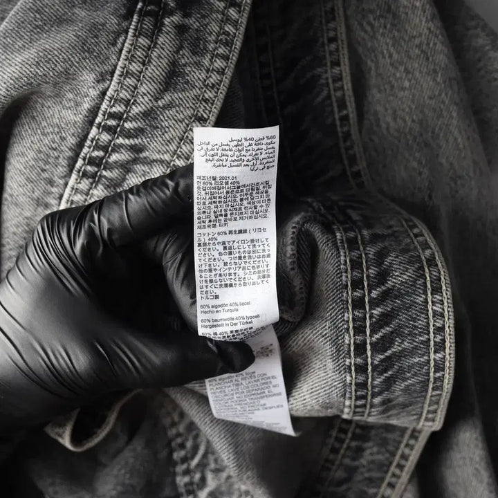 [BUNJANG] AllSaints 21SS Washed Crop Denim Jacket Gray / 올세인츠 21SS 워싱 크롭 데님 재킷 그레이