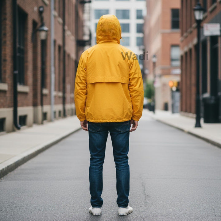 [BUNJANG] Kodak Semi-Oversized Woven Hooded Jacket Yellow / [코닥] 우븐 세미오버핏 후드 자켓 옐로우