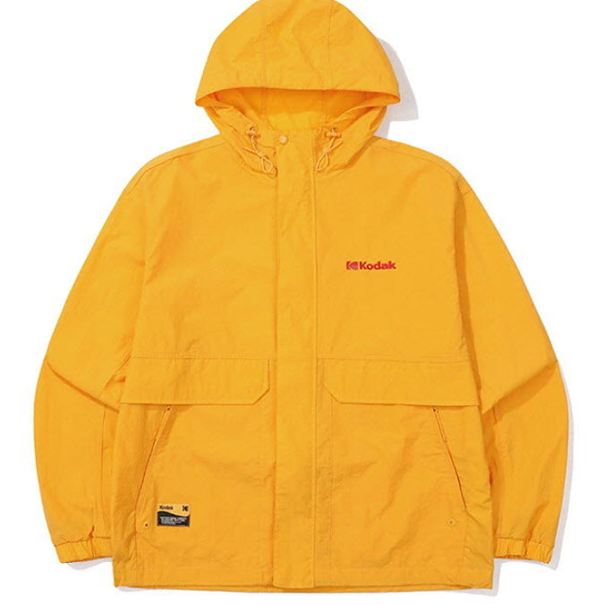 [BUNJANG] Kodak Semi-Oversized Woven Hooded Jacket Yellow / [코닥] 우븐 세미오버핏 후드 자켓 옐로우