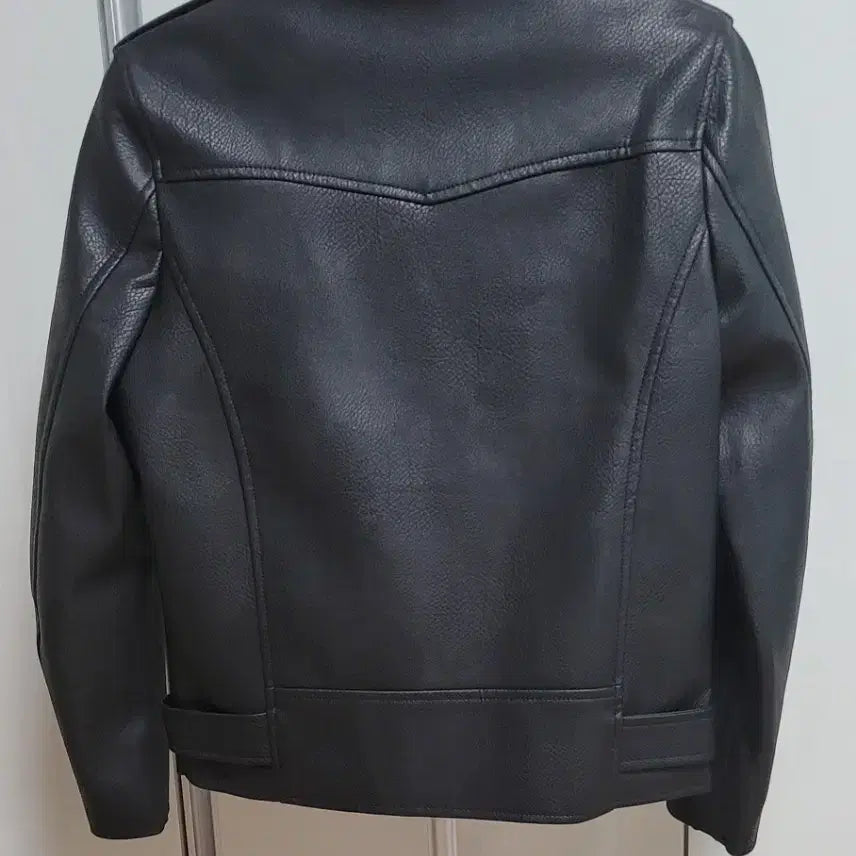 [BUNJANG] Lady Volume Black Leather Rider Jacket / 레이디볼륨 블랙 레더 라이더 자켓입니다