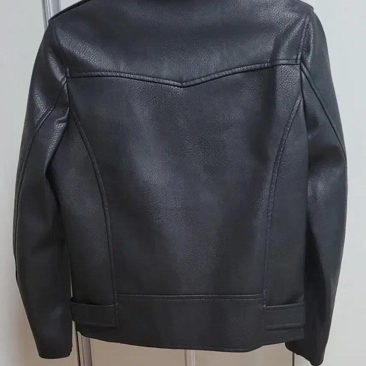[BUNJANG] Lady Volume Black Leather Rider Jacket / 레이디볼륨 블랙 레더 라이더 자켓입니다