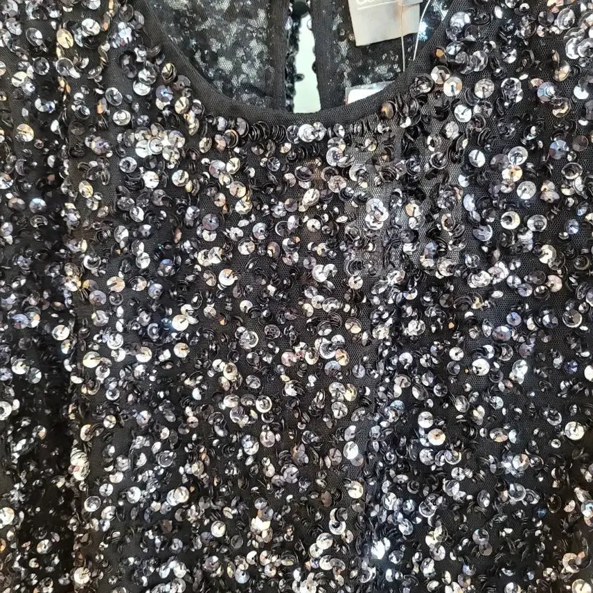 [BUNJANG] Sequined Black Blouse / 시킌블라우스