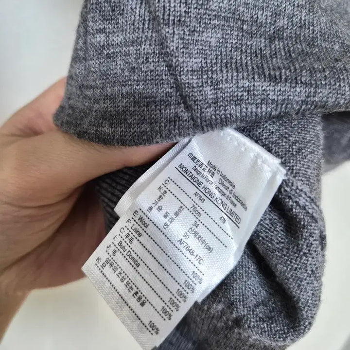 [BUNJANG] Lacoste Gray Turtleneck Sweater 34 / 라코스테 회색 터틀넥 스웨터 34