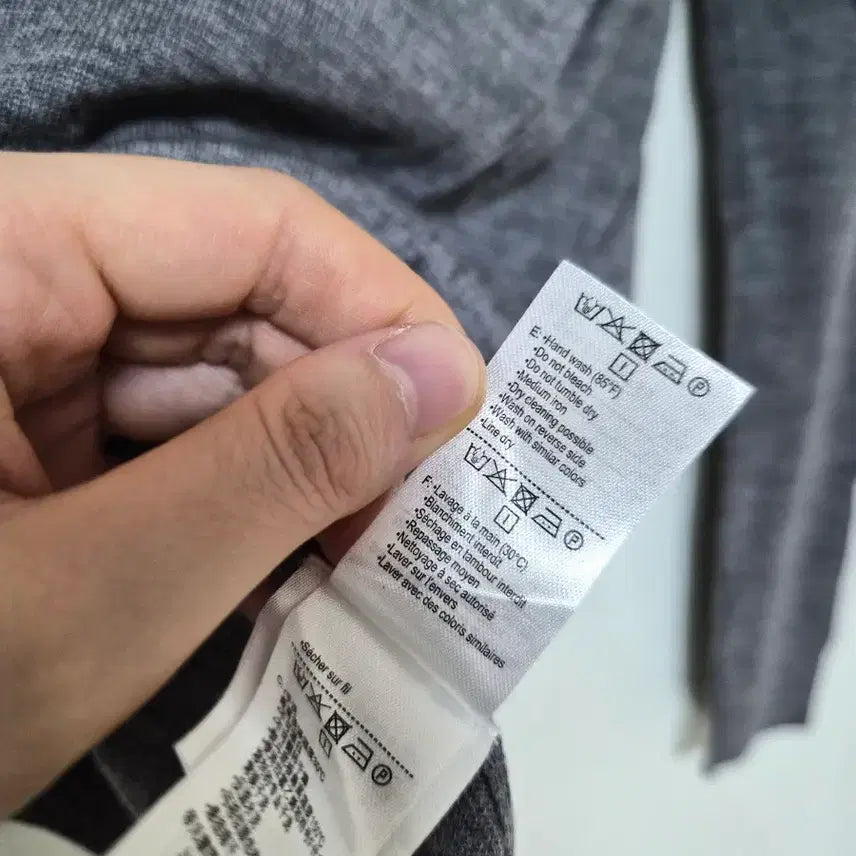 [BUNJANG] Lacoste Gray Turtleneck Sweater 34 / 라코스테 회색 터틀넥 스웨터 34