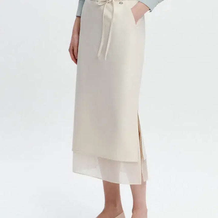[BUNJANG] Graydecheon Layered Skirt Ivory S / 그레이데시온 레이어드 스커트 아이보리S