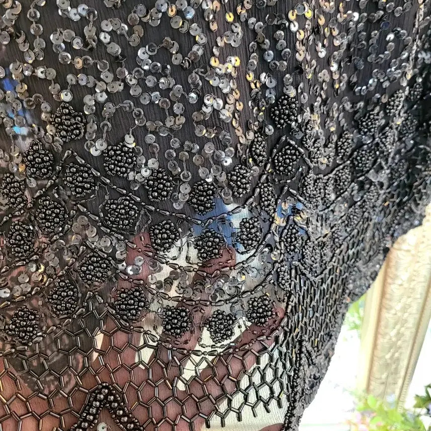 [BUNJANG] Silk 100% Sequin Blouse / 시퀸블라우스 실크100