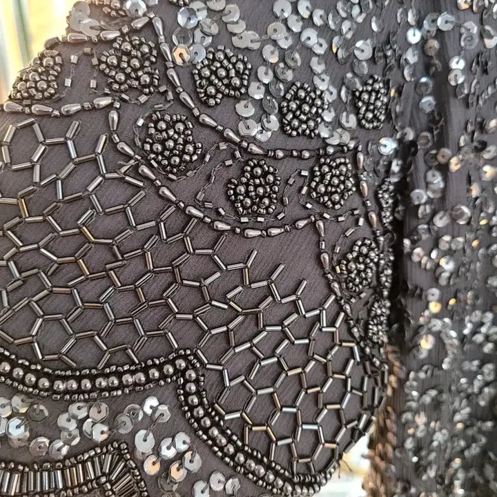 [BUNJANG] Silk 100% Sequin Blouse / 시퀸블라우스 실크100