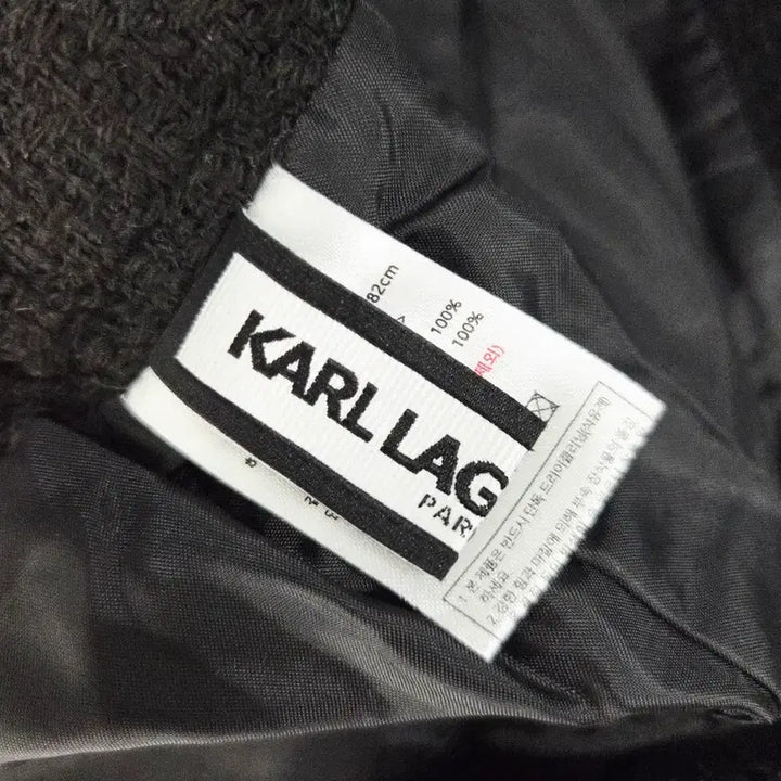 [BUNJANG] KARL LAGERFELD PARIS Black Tweed Button Midi Skirt / 칼라거펠트 파리스 블랙 트위드 버튼 미디 스커트