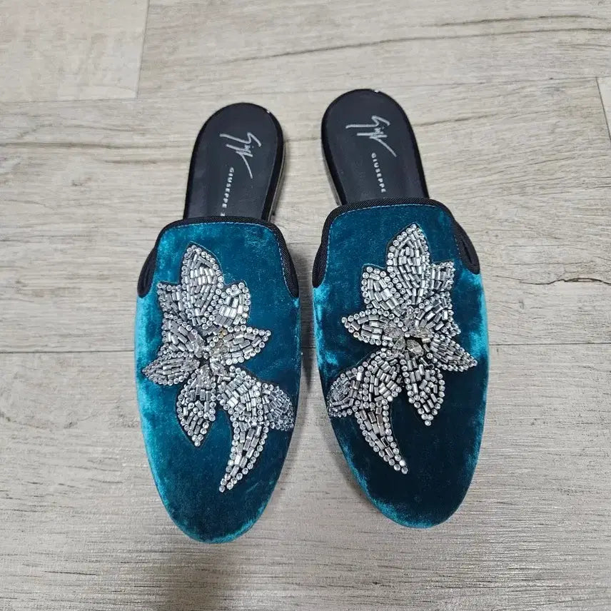 [BUNJANG] Giuseppe Zanotti Velvet Slippers / 쥬세페자노티 벨벳 슬리퍼 뮬