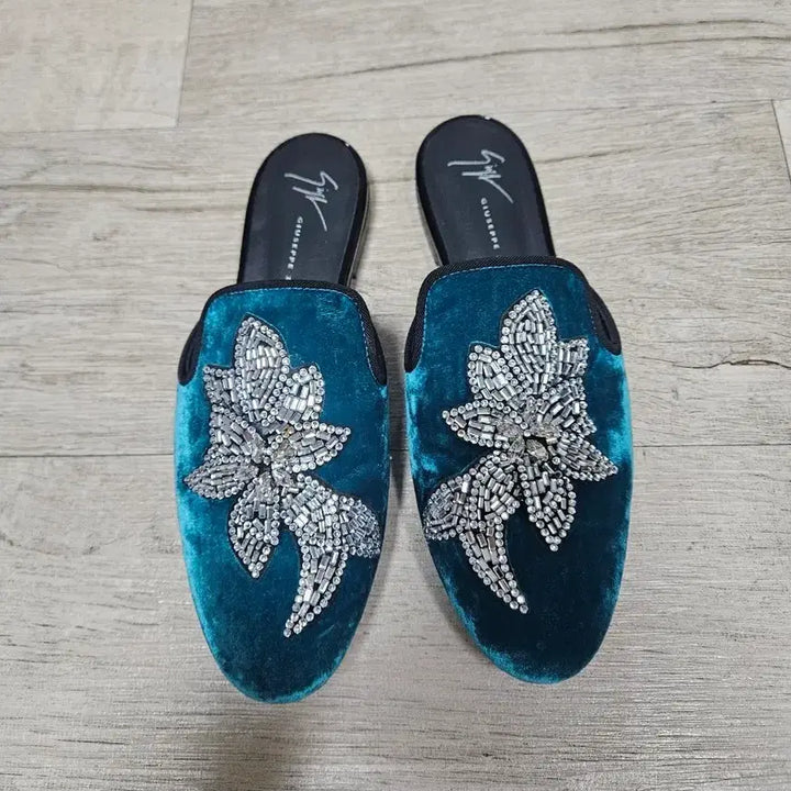 [BUNJANG] Giuseppe Zanotti Velvet Slippers / 쥬세페자노티 벨벳 슬리퍼 뮬