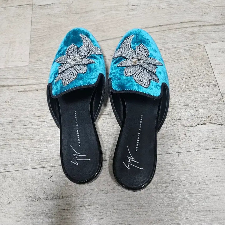 [BUNJANG] Giuseppe Zanotti Velvet Slippers / 쥬세페자노티 벨벳 슬리퍼 뮬