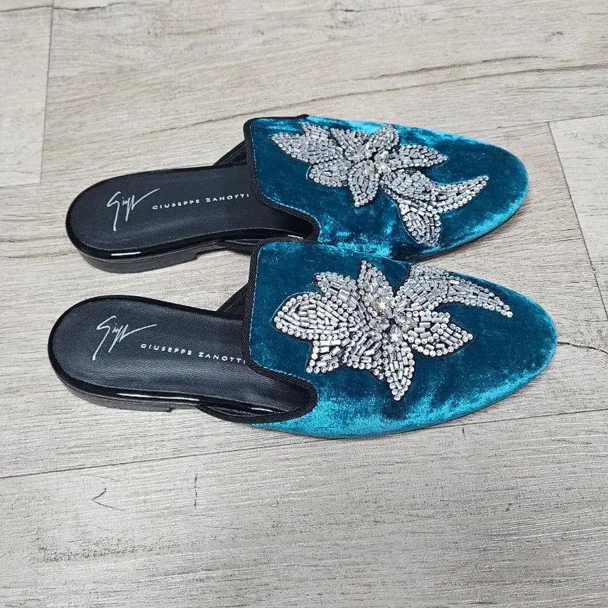 [BUNJANG] Giuseppe Zanotti Velvet Slippers / 쥬세페자노티 벨벳 슬리퍼 뮬