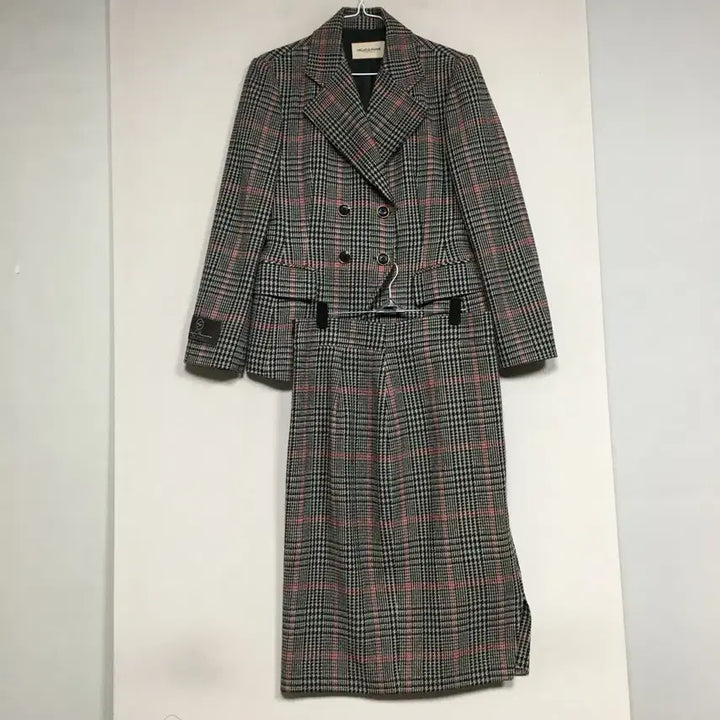 [BUNJANG] MojoSphin Checkered Jacket Skirt Suit Set / 모조에스핀 체크 자켓 스커트 정장 셋업 66