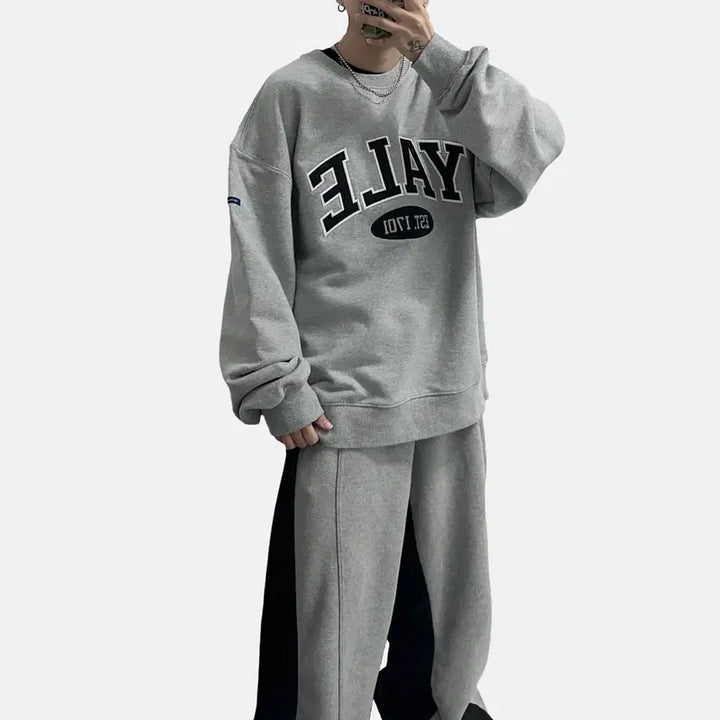 [BUNJANG] YALE Arch Logo Sweatshirt - Melange Gray - XL / YALE 예일 아치로고 맨투맨 멜란지그레이