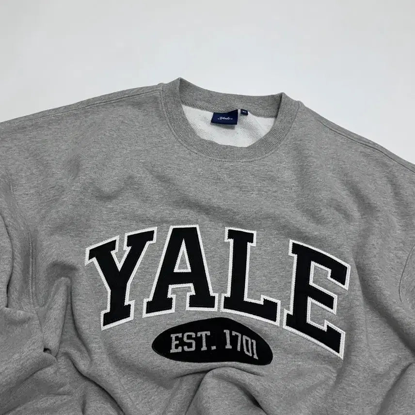 [BUNJANG] YALE Arch Logo Sweatshirt - Melange Gray - XL / YALE 예일 아치로고 맨투맨 멜란지그레이