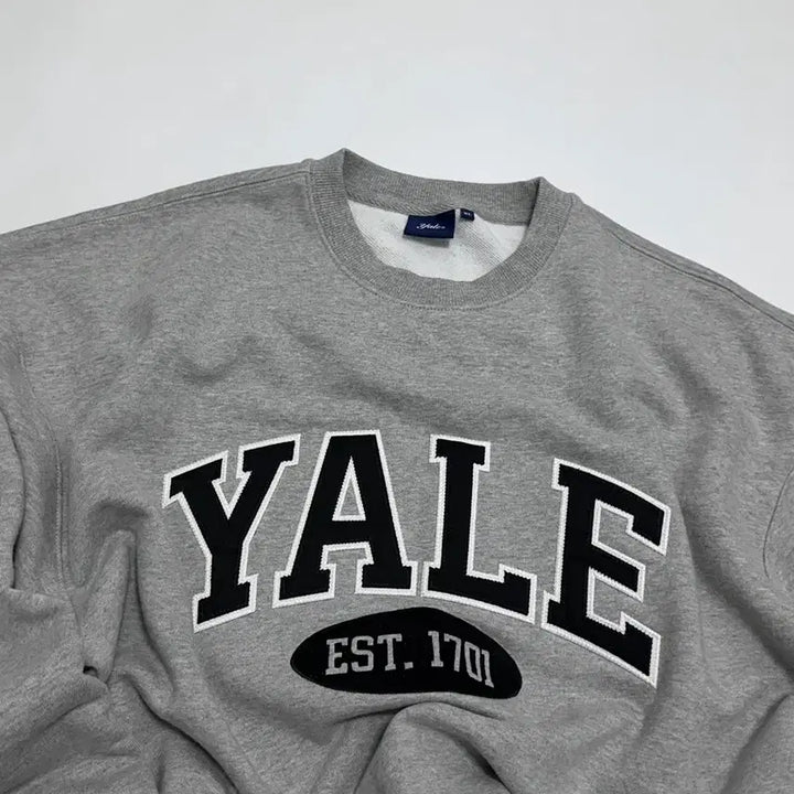 [BUNJANG] YALE Arch Logo Sweatshirt - Melange Gray - XL / YALE 예일 아치로고 맨투맨 멜란지그레이